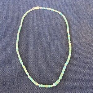 Elegant Opal & Sterling Silver Beaded Necklace